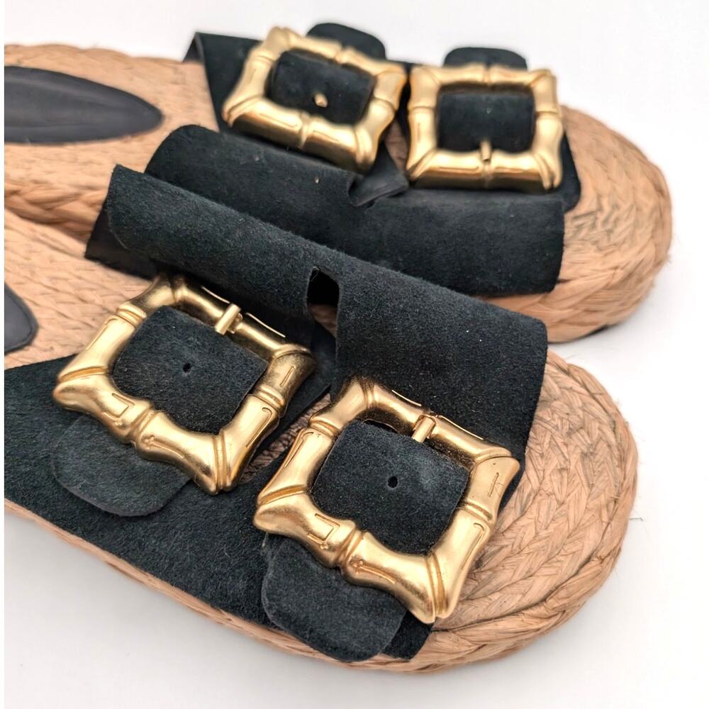 Schutz Enola Rope Platform Women's Sandals Suede Black Size US7.5B EU38 - Picture 10 of 11